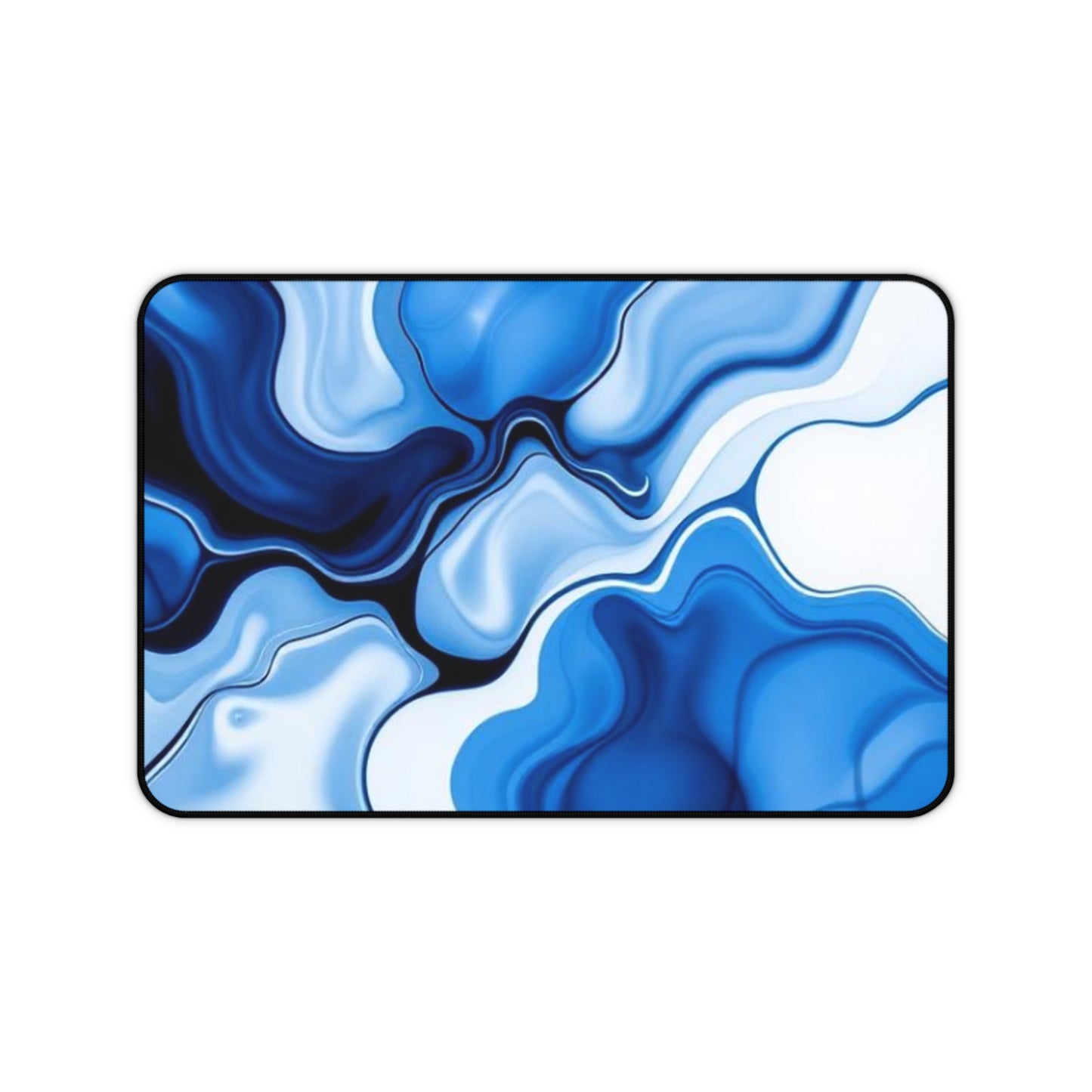 Blue Marble Desk Mat, Stylish Office Decor, Gaming Mouse Pad, Gift for Students, Home Office Accessory