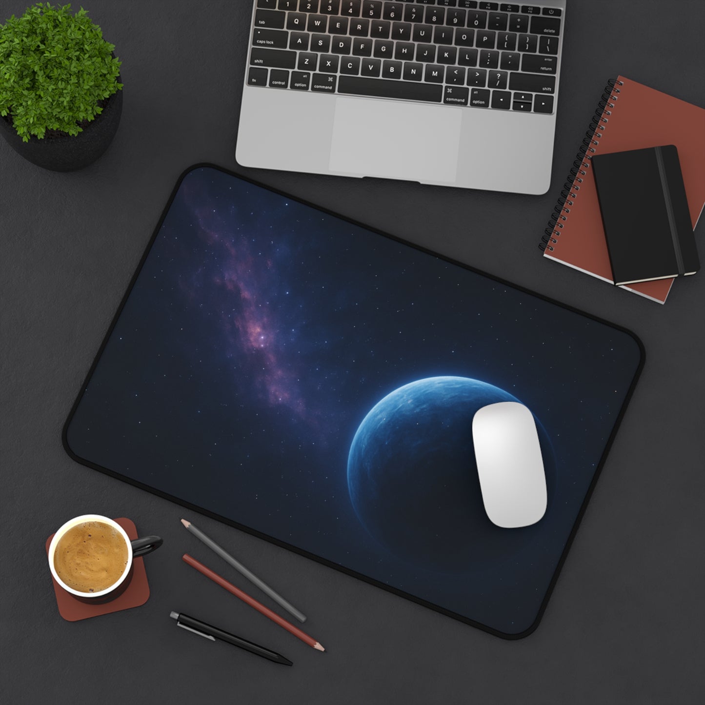 Cosmic Desk Mat - Celestial Office Decor, Gaming Mouse Pad, Planetary Workplace Accessories, Space Lover Gift, Galaxy-Themed Surfaces