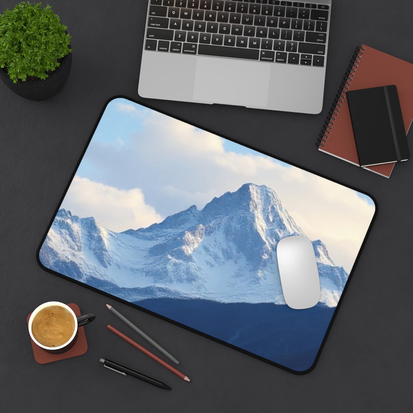 Mountain View Desk Mat - Serene Office Decor, Gamer Accessory, Nature Lover Gift, Home Office, Eco-Friendly Work Surface