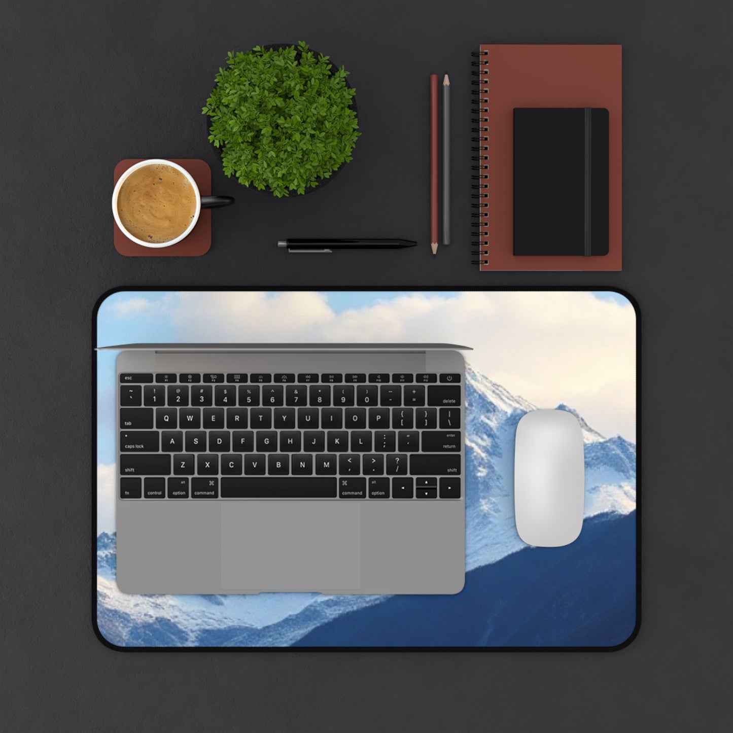 Mountain View Desk Mat - Serene Office Decor, Gamer Accessory, Nature Lover Gift, Home Office, Eco-Friendly Work Surface