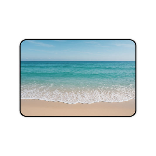 A serene ocean mouse pad with gentle waves and soft, calming blues that bring the feeling of the sea to your desk. Perfect for a peaceful, coastal vibe while you work or game.