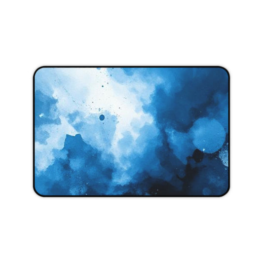 Blue Abstract Desk Mat, Office Decor, Gamer Mat, Artistic Workspace, Desk Accessories