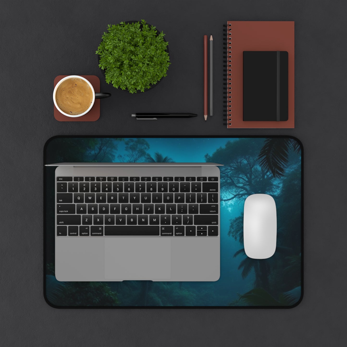 Serene Jungle Desk Mat | Nature Vibes | Office Décor, Gaming Mat, Home Office Accessory, Gift for Nature Lovers, Desk Organizer