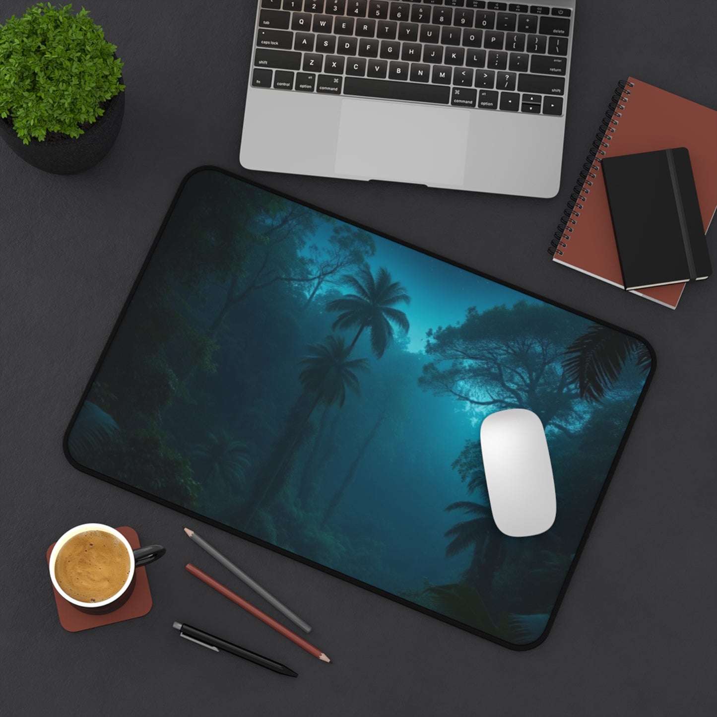 Serene Jungle Desk Mat | Nature Vibes | Office Décor, Gaming Mat, Home Office Accessory, Gift for Nature Lovers, Desk Organizer