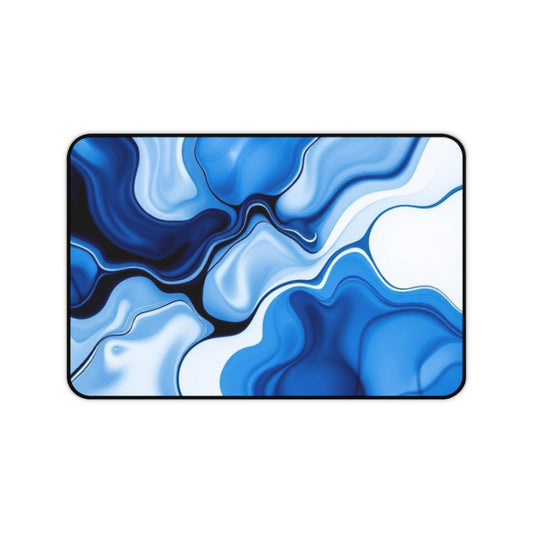 Blue Marble Desk Mat, Stylish Office Decor, Gaming Mouse Pad, Gift for Students, Home Office Accessory